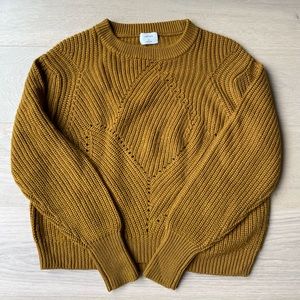 Aritzia Wilfred 100% Merino Wool Camel Sweater Size Medium